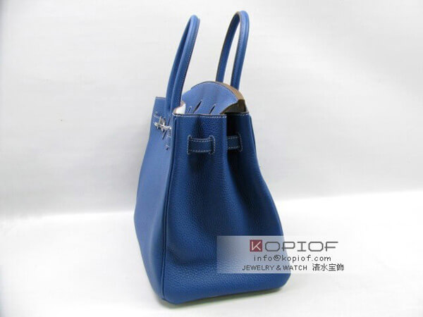 エルメス バーキン35 エクラ トリヨンクレマンス ミコノス×ブロン(シルバー金具) her413